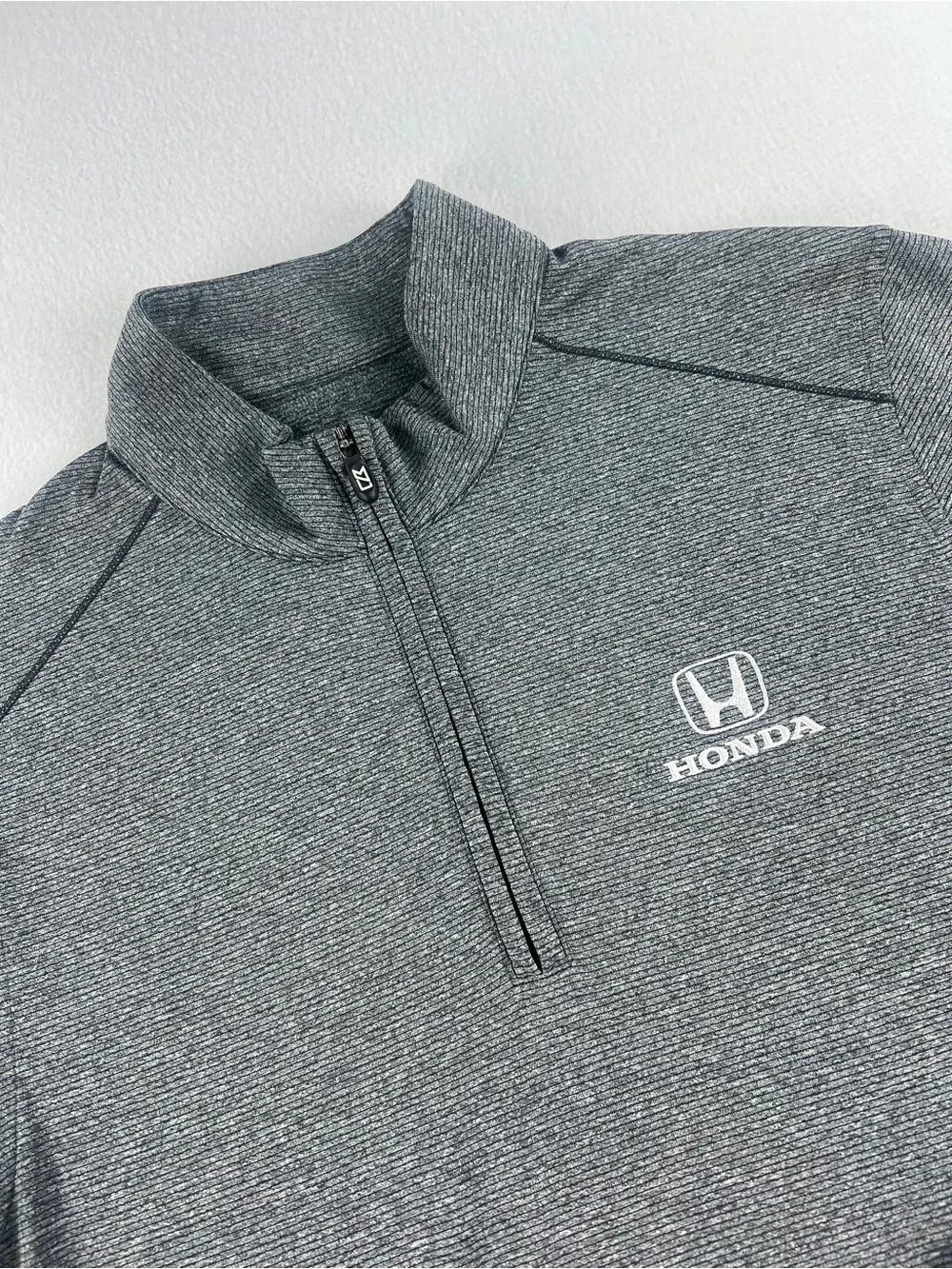 Cutter & Buck DryTec Honda Dealership Heather Gray Mens 1/4 Zip Pullover Size M